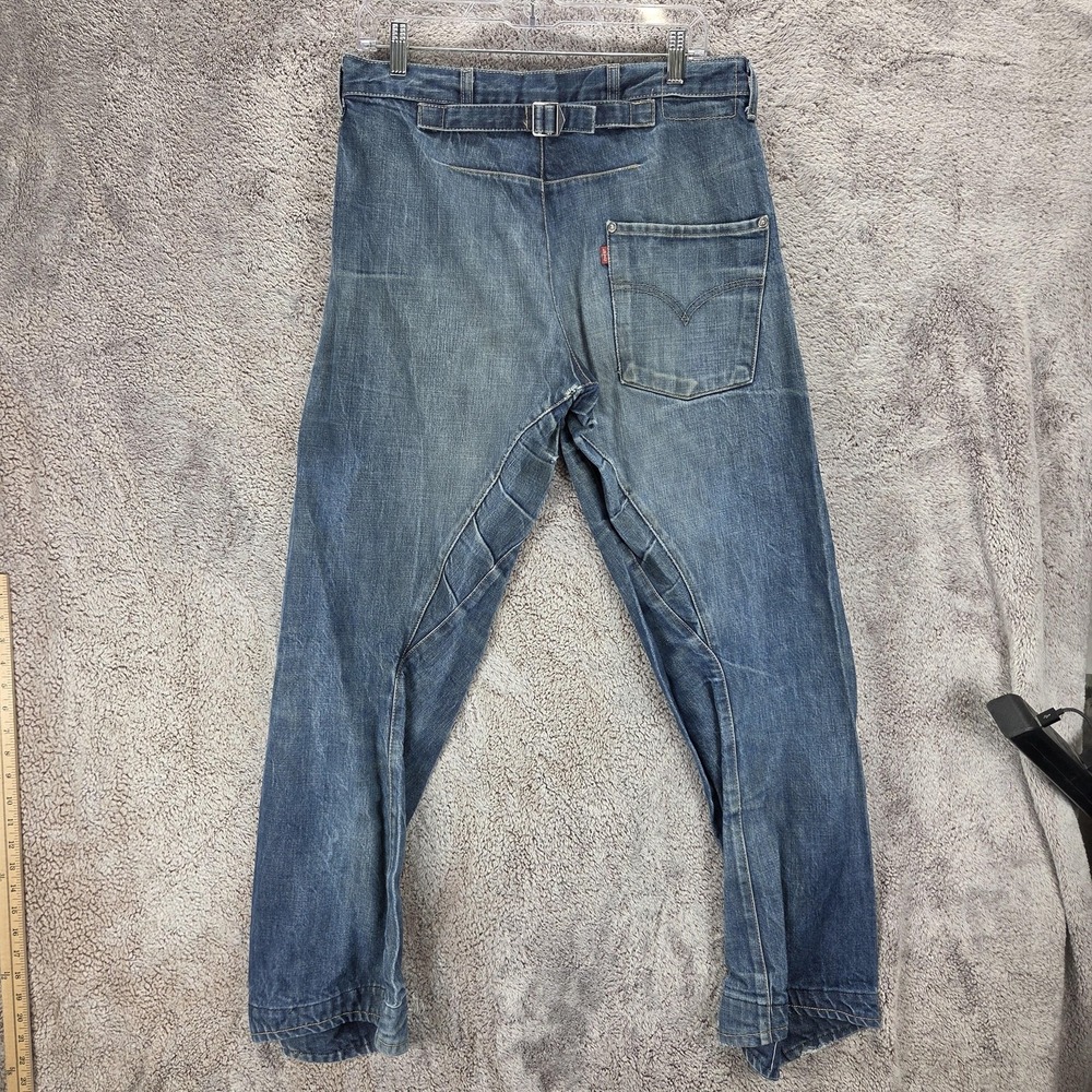 VTG Levis Engineered Jeans Mens Blue Buckle Back Twisted One Pockets Fits 32x32